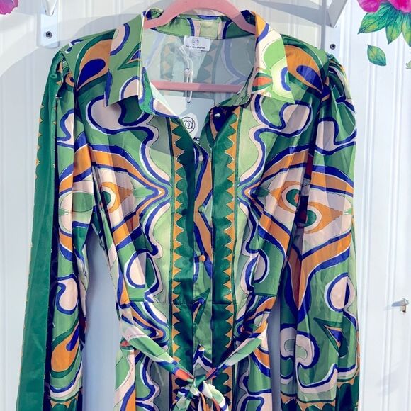 NWT Pink Diamond Jane Satin Ls Maxi Sz 8 - Picture 3 of 8